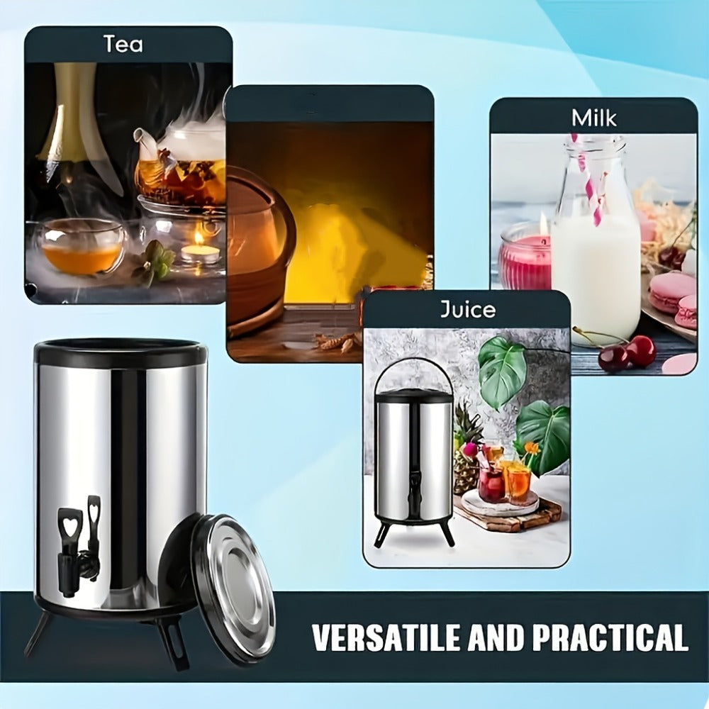 6L or 8L Insulated Beverage Dispenser with Spigot, Twist Lid, Carry Handle and Foldable Stand