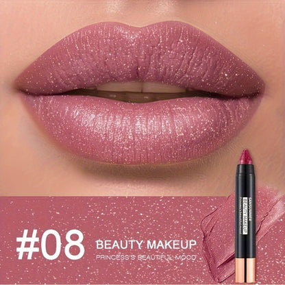 Matte Velvet Crayon Lipstick Gift Box Set 6 Shades Waterproof Long Lasting Highly Pigmented Easy Apply Twist-Up Lip Color for Women All Skin Tones Daily Wear Travel & Gifting