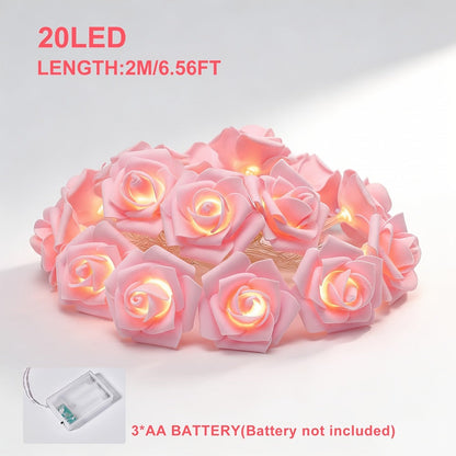 Night Light Rose Floral Acrylic Sign with Color-Changing LED Base and Four Retained Display Styles