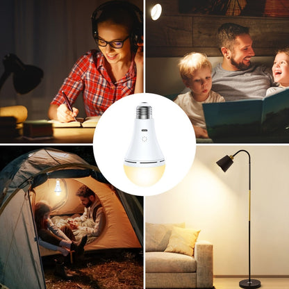 USB-Rechargeable E26 LED Light Bulbs, Two-Pack with Remote, Hanging Hooks, Three Color Controls and Timer Buttons