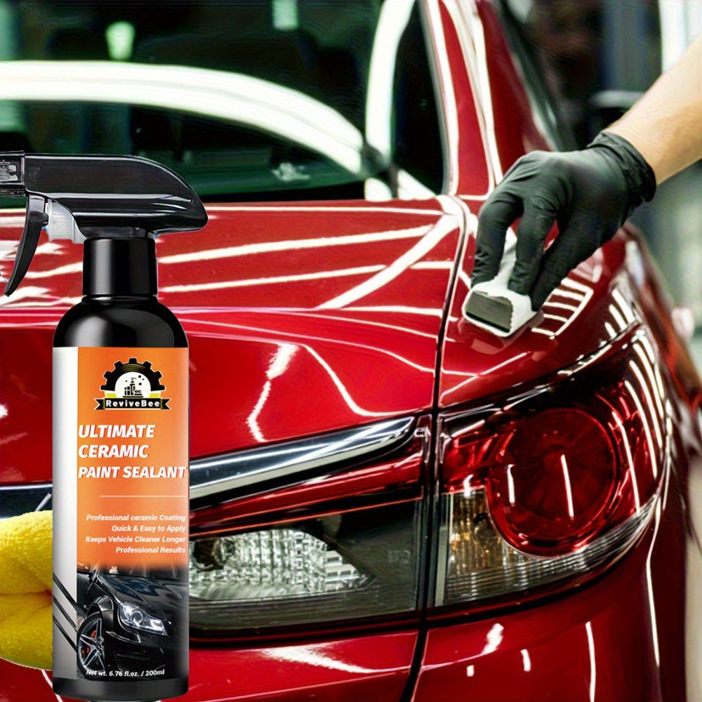 Nano Ceramic Paint Sealant 200ml - Car Ceramic Coating, Paint Restorer & Polish for Long-Lasting Gloss and Paint Protection