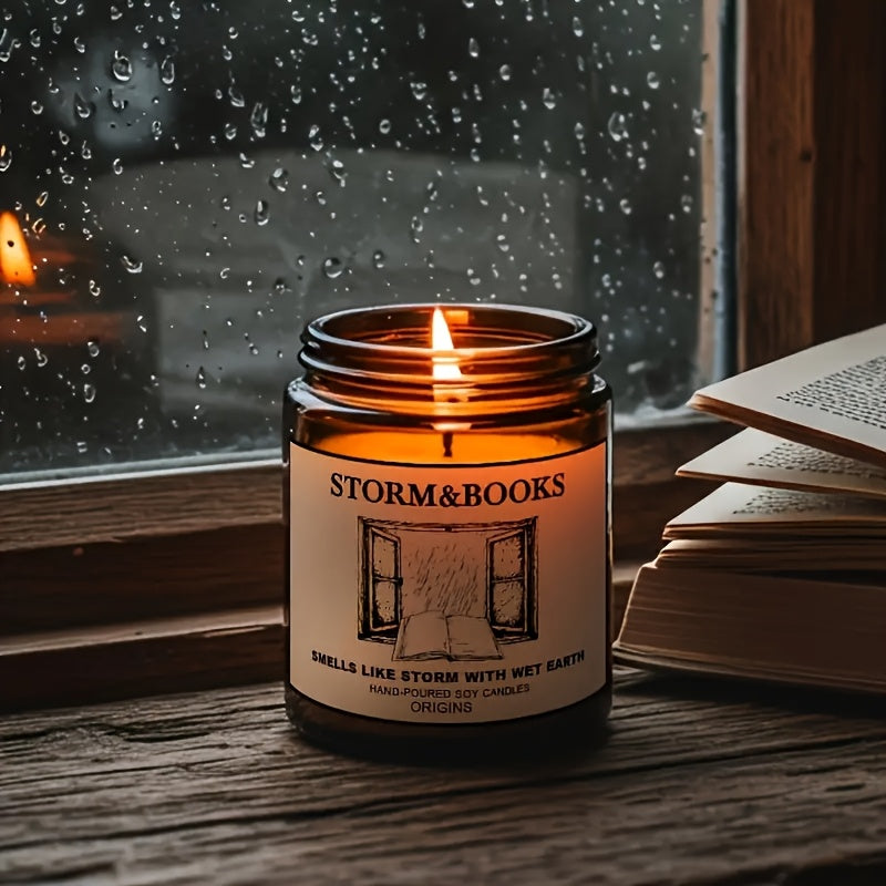 Book-Themed Jar Candle in 4oz or 8oz Singles, Two-Piece Sets and Four-Piece Gift Box Configurations