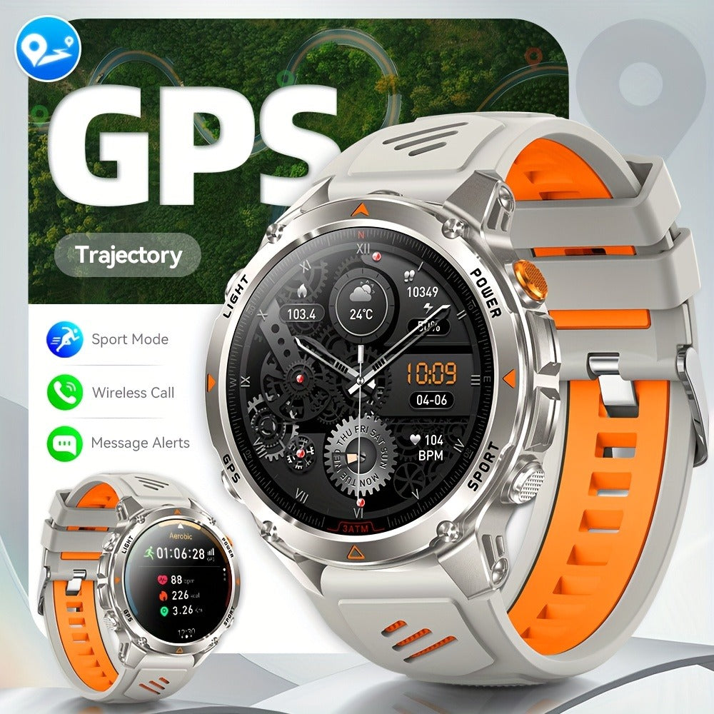 Smart Watch 1.46-Inch Round GPS Display with 3ATM Rating, Wireless Calling and Eight Strap Styles