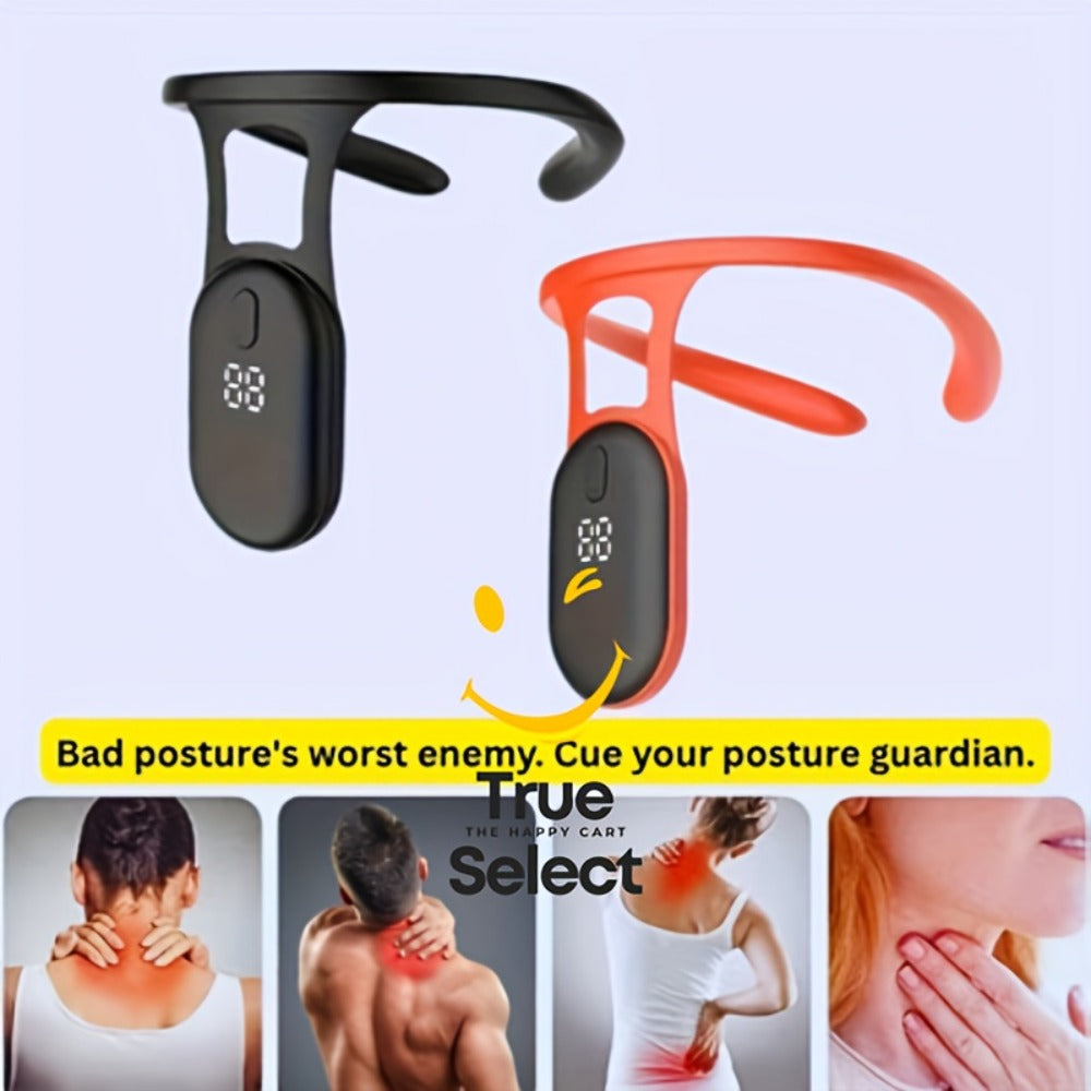 Posture Corrector Smart Vibration Reminder 1pc or 2pcs - Auto-Sensing 25° Slouch Alert USB Rechargeable Neck Back Support Trainer for Desk Office Gaming, Breathable ABS Silicone, Gift Ready