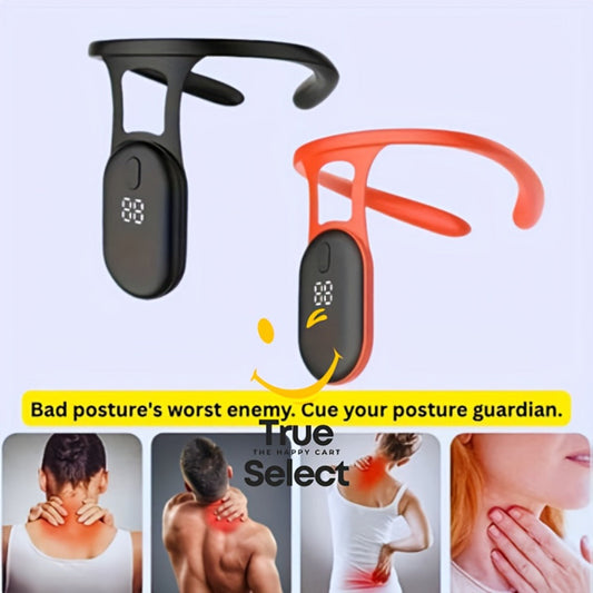 Posture Corrector Smart Vibration Reminder 1pc or 2pcs - Auto-Sensing 25° Slouch Alert USB Rechargeable Neck Back Support Trainer for Desk Office Gaming, Breathable ABS Silicone, Gift Ready