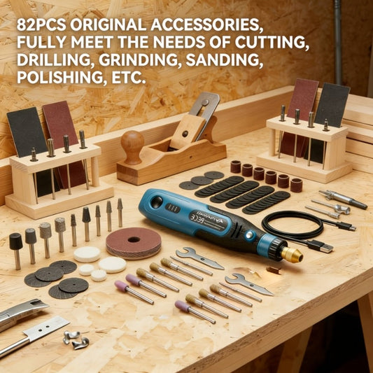 Mini Cordless Electric Polisher Sander 3.7V Rechargeable USB-C – Portable Handheld Polishing Grinding Tool for Wood Craft Engraving DIY Handmade Gifts Art Projects