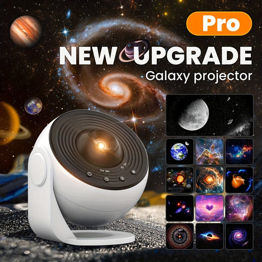 Galaxy Earth Projector Lamp 4K HD with 13 Film Cards Globe Night Light Projector for Bedroom - Star Galaxy Projection Table Lamp for Home Decor, Kids Room, Ambient Lighting & Gift
