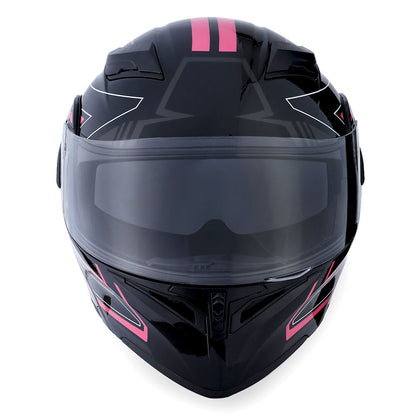 Motorcycle Modular Full Face Helmet Flip Up Dual Visor Inner Smoked Shield Lightweight Aerodynamic Thermoplastic Shell Removable Washable Interior for Men Women, Multiple Colors S M L XL