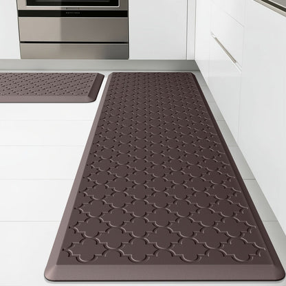 Kitchen Mat Set, 2-Piece Cushioned Standing Mats in Four Colors with 17.3x29 and 17.3x47 or 17.3x59-Inch Pairings