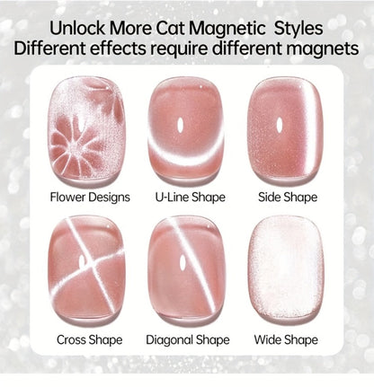 15ml CA14 Cat Eye Gel Polish in Plum Bordeaux with Magnetic Color Effect and UV/LED Lamp Curing Label