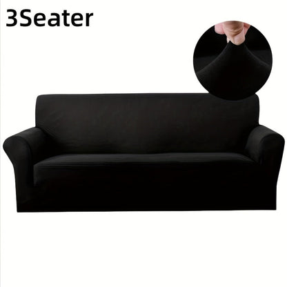 Sofa Cover Elastic Anti-Slip Stretch Slipcover for 1, 2, 3 or 4-Seater Sofas in Seven Solid Colors