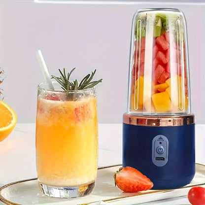 Portable Blender Family with Slim Digital Purple or White Models and Blue or Pink Double-Cup Options