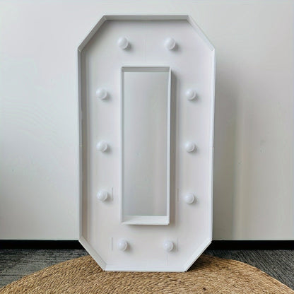 Party Decorations Three-Foot Freestanding Number Sign with Warm White LED Lights and Digits 0–9