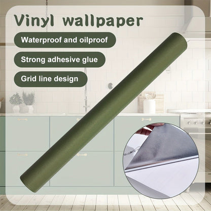 Matte Green Peel-and-Stick Wallpaper Roll, 23.62 x 118.1 Inch Self-Adhesive Removable Contact Paper