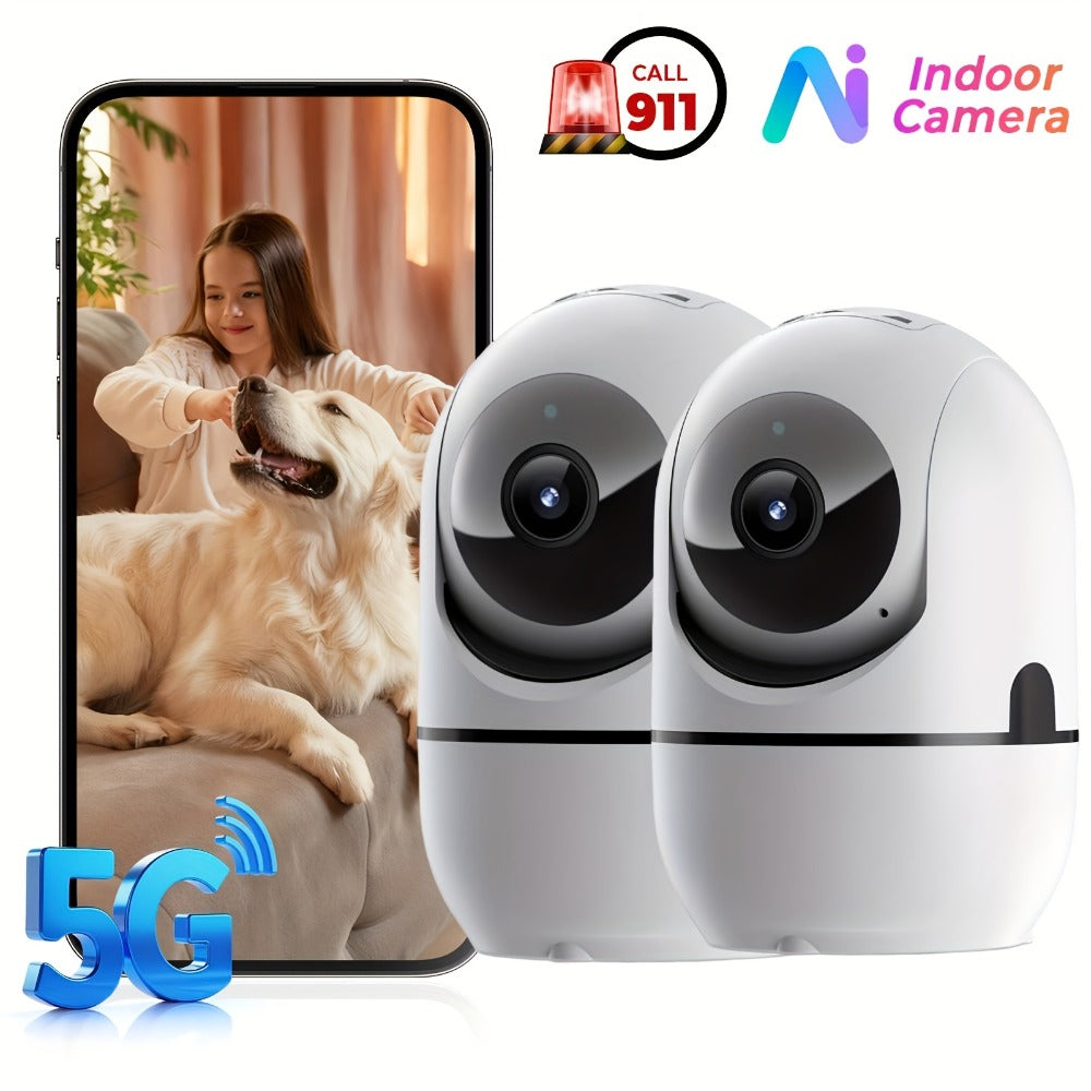 Security Camera 4MP Indoor Model with Dual-Band WiFi, 360 Pan-Tilt, Color Night Vision and Two-Way Audio