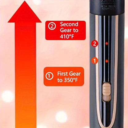 5-in-1 Curling Wand Set Ceramic Interchangeable Barrels 0.4-1.25 Inch - 30s Fast Heat Dual Voltage Auto Shut-Off Hair Curler Iron with Heat Glove for Women Long Short Hair