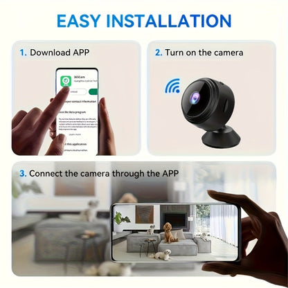 Indoor Security Camera 4-Pack with 1080P Video, 150° Adjustable Rotation, Night Vision and WiFi Connection