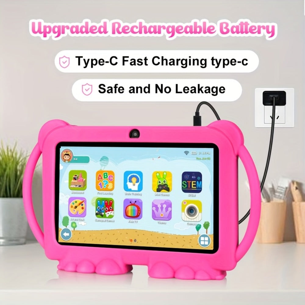 Kids Tablet 7 Inch with Android 14, 4GB RAM, 32GB Built-In Storage, IPS Display and Parental Controls