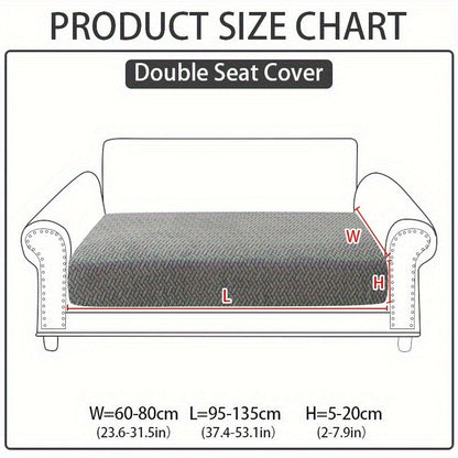 Jacquard Stretch Sofa Cover Non-Slip | Elastic Wear-Resistant Couch Slipcover, Polyester Jacquard Fabric, 1 to 4 Seat Sectional L-Shape, Armrest Backrest, Machine Washable