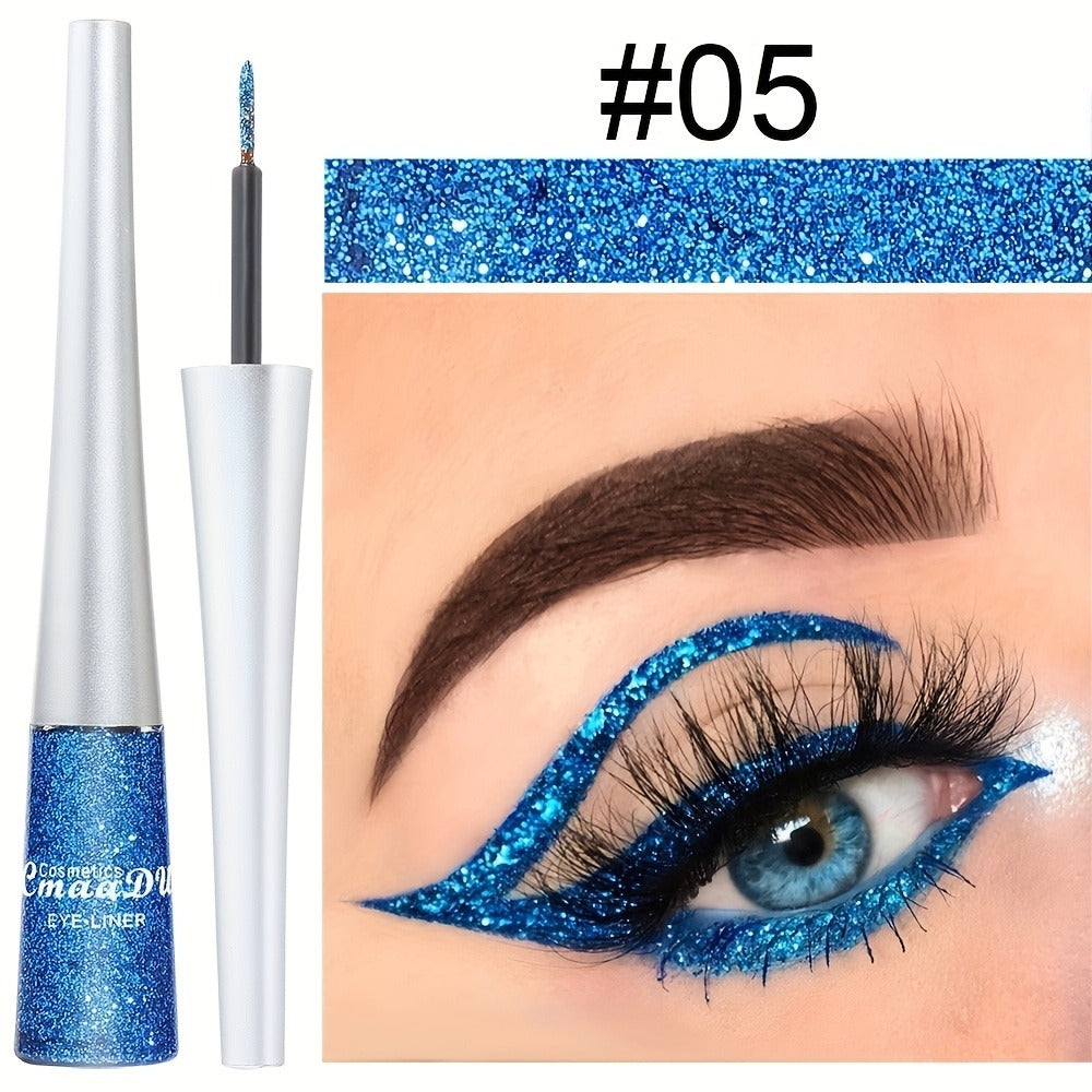Glitter Liquid Eyeliner Set 16 Colors water-resistant Shimmer Metallic Eye Liner Pen Kit – extended-wear Smudge-Proof Sparkle Eye Makeup
