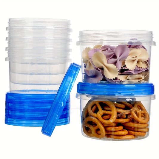 Food Storage Containers Stackable Clear Canister Set in Three 1000 mL or Six 500 mL Configurations