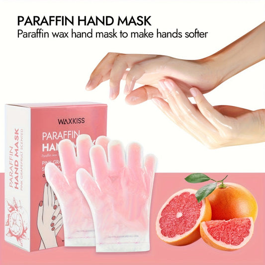 Paraffin Wax Moisturizing Hand & Foot Mask WAXKISS - Non-Greasy Skin Softening Treatment Lavender & Grapefruit Scent - Portable Spa Mask for Dry Cracked Hands Feet Skin Elasticity Women
