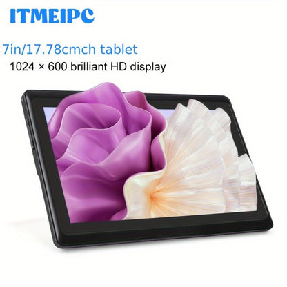 Android Tablet 7-Inch with Android 14, 4GB Total RAM, 32GB Internal Storage and Built-In Protective Case