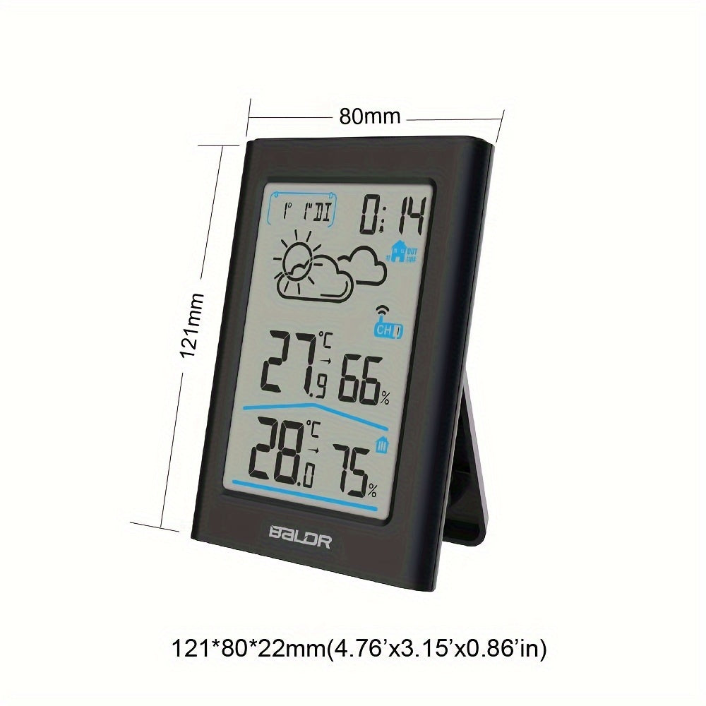 Wireless Home Weather Station with Indoor Outdoor Temperature, Humidity, Forecast and Alarm Clock