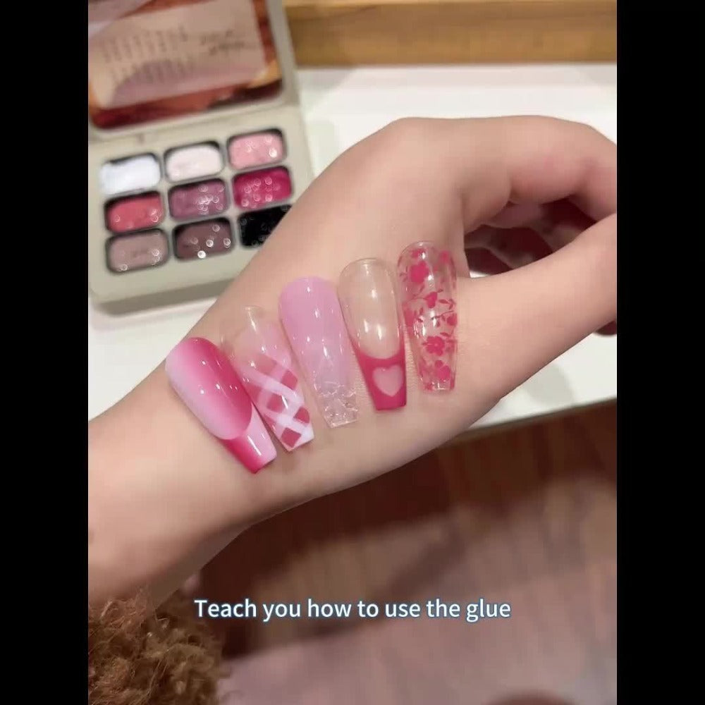 Gel Nail Polish Set with MORDDA Label, 9 Gradient Colors in the Yi Qiu Ci Nine-Grid Palette