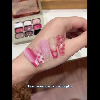 Gel Nail Polish Set with MORDDA Label, 9 Gradient Colors in the Yi Qiu Ci Nine-Grid Palette