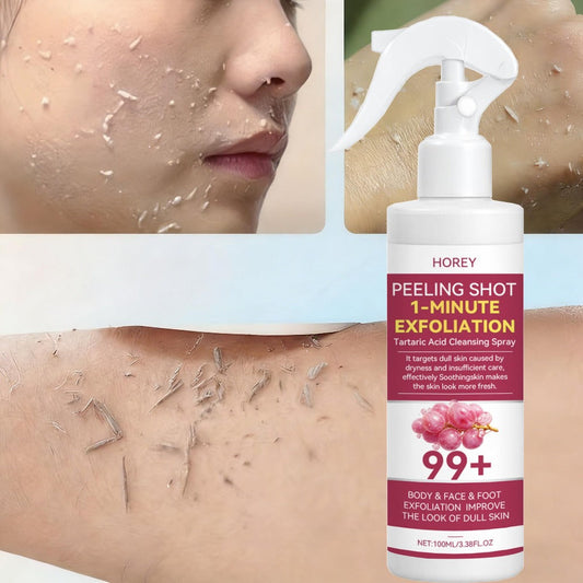 Grape & Malic Acid Exfoliating Gel for Face & Body – AHA Deep Cleansing Scrub, Removes Dead Skin Cells, Gentle Physical Exfoliation for Smooth Radiant Skin, Portable 100ml
