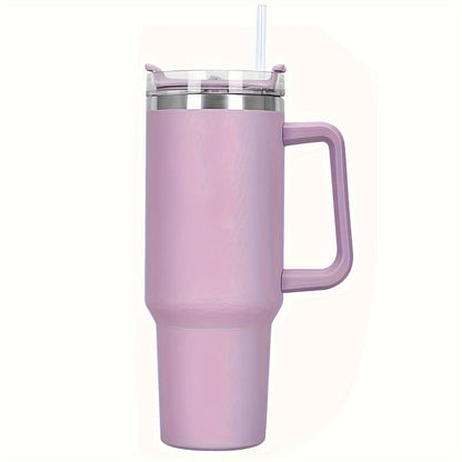 Insulated Water Bottle, 40oz Stainless Steel Drink Container with Lid, Straw and Six Color Choices