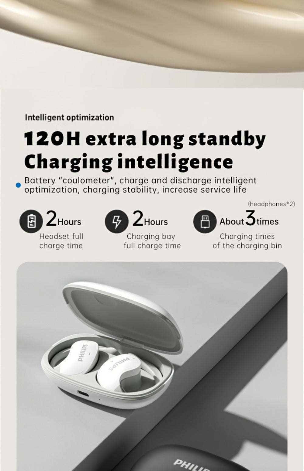 Philips TAT2708 True Wireless Earbuds, Stereo Surround Sound ENC Noise Cancellation Touch Controls Built-in Mic, 24H Polymer Battery USB-C Fast Charging Case, Lightweight for Commuting Workouts Daily Use