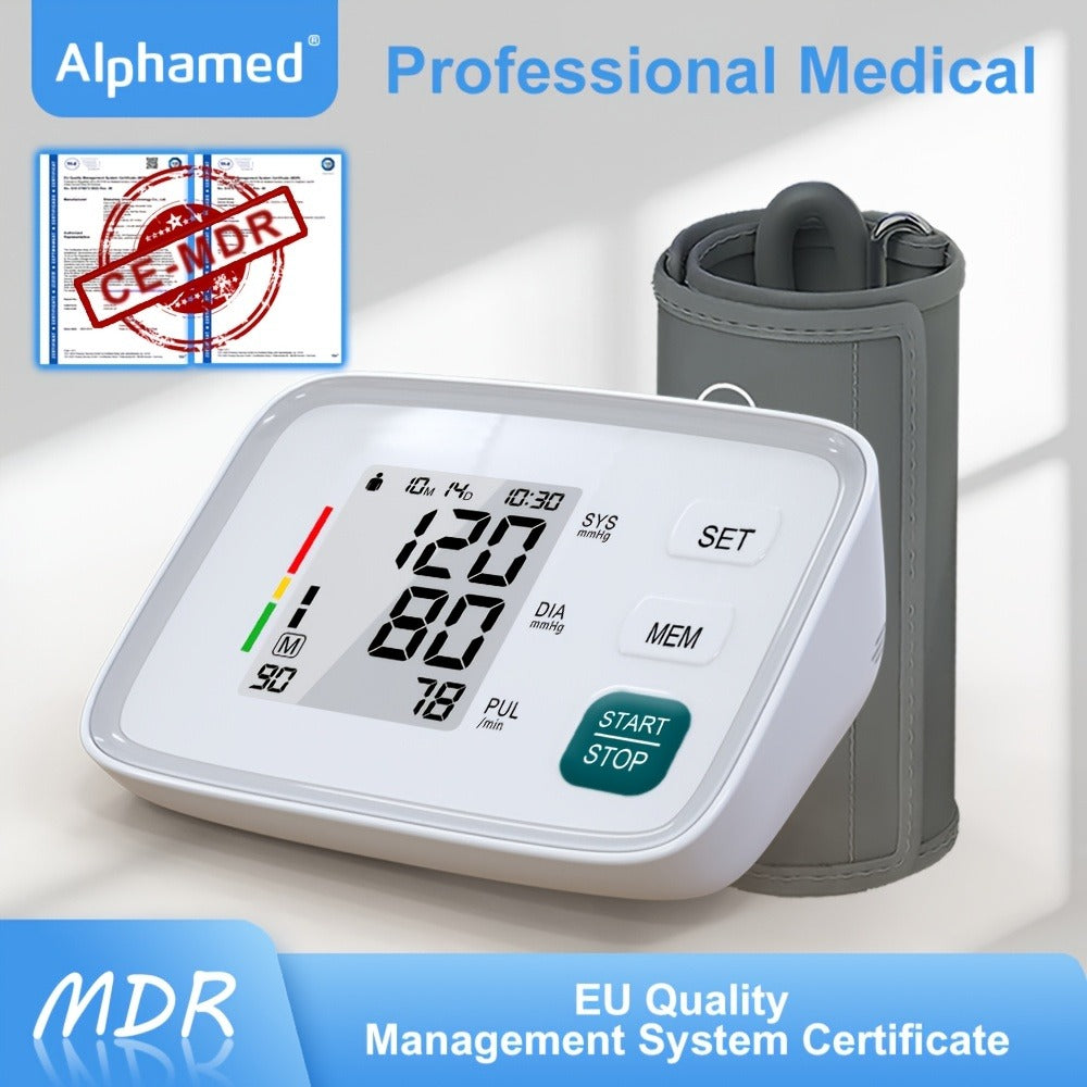 Blood Pressure Monitor by ALPHAMED U80E, Upper-Arm Digital Device with Large Display and 2 x 90 Memory