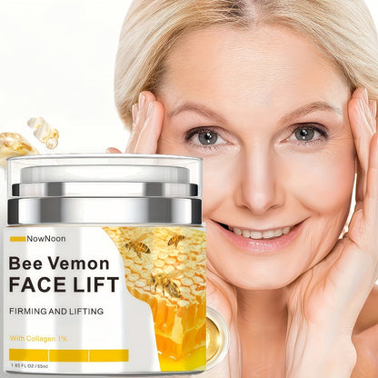 Face Cream Bee Venom 50g Formula with Hyaluronic Acid, Collagen and Vitamin E in Lightweight Texture