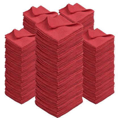 Cotton Shop Rags in 12 x 14-Inch Size, Red, White or Navy Blue with 50 to 500-Piece Pack Options