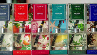 Reed Diffuser Set 4oz - Aromatherapy Home Fragrance Sticks with Essential Oil Scents, Air Freshener for Bedroom