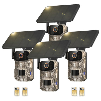 Solar Cellular Trail Camera 1920P No WiFi – 4G LTE Wildlife & Property Monitoring, PIR Motion Sensor, Infrared Night Vision, Two-Way Voice, IP65 Waterproof, Remote Access & 2-Year Replacement Warranty