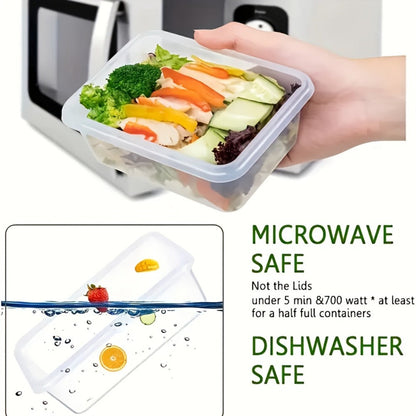 24 or 48-Piece Plastic Food Storage Container Set with Snap Lids, Labels and Marker for Pantry Organization