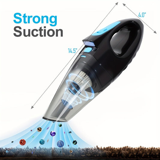 Handheld Vacuum Cleaner with 9000Pa Suction, 4000mAh Battery, Five Attachments and Two Color Options