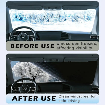 Car Windshield Snow Cover & Frost Shield 102" x 45" - Magnetic Windshield Cover with Side Window Protection for All Seasons