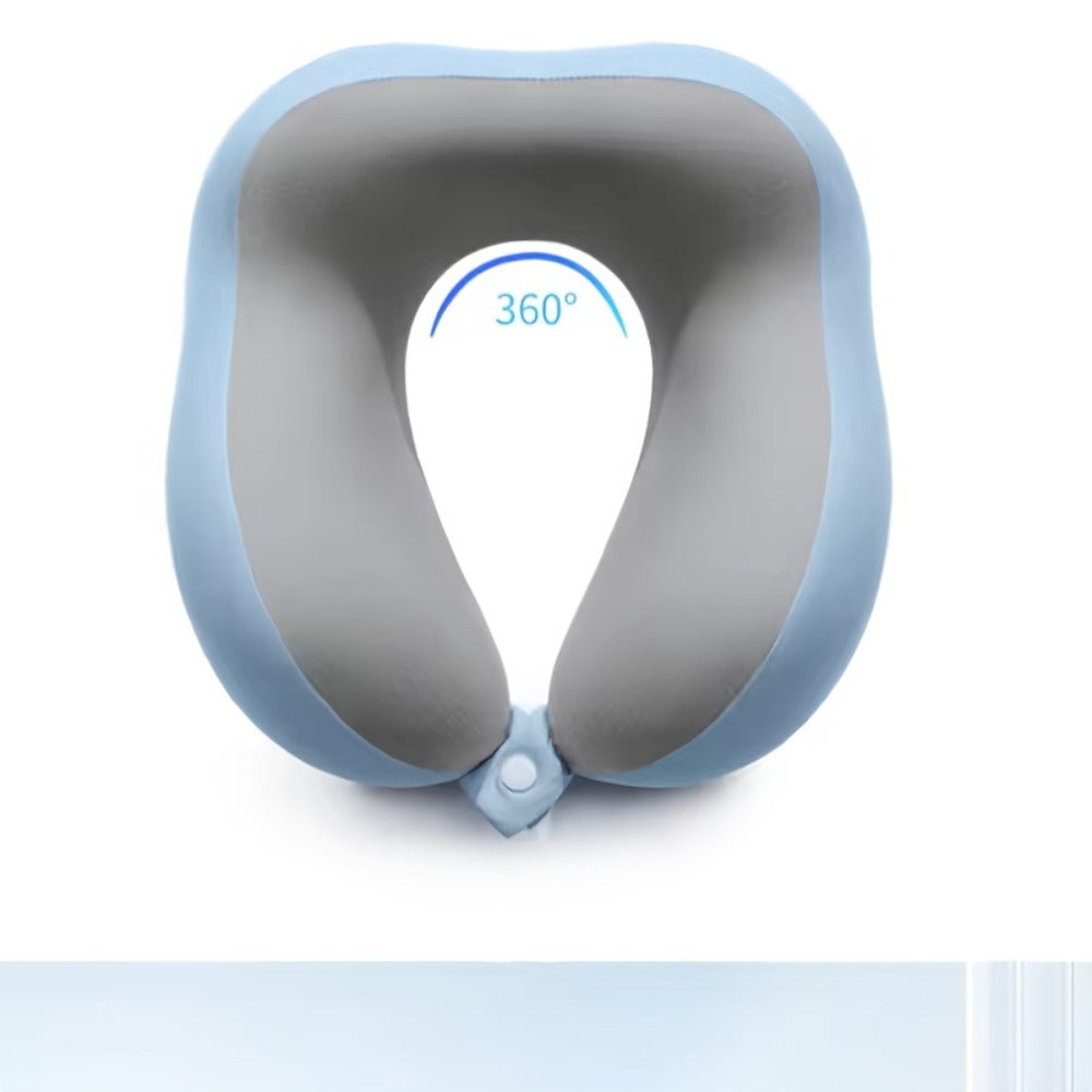 Memory Foam Travel Neck Pillow with Storage Bag – Ergonomic Slow Rebound Support, Machine Washable Cover, for Travel, Office & Napping