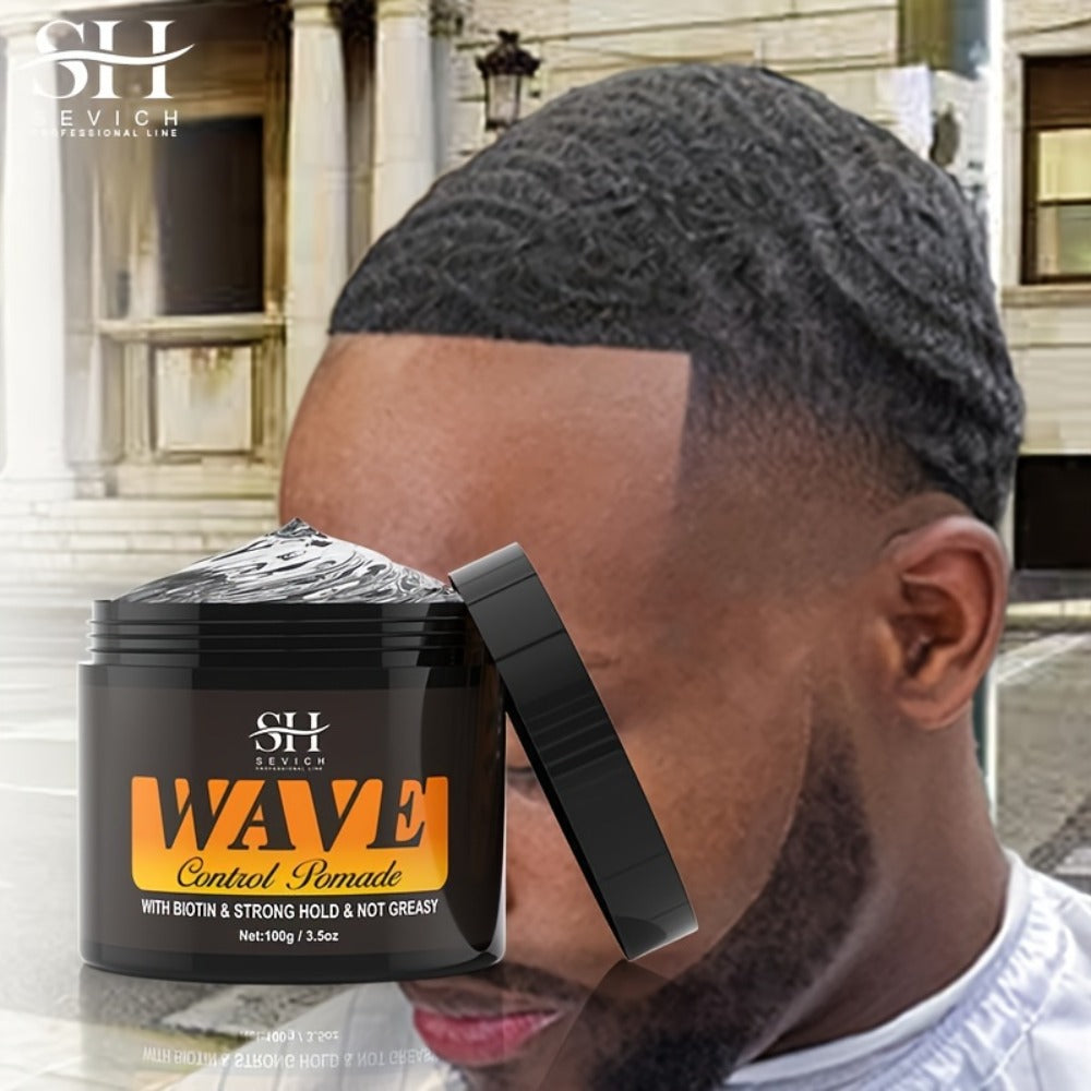 Wave Pomade Set for Men Strong Hold 360 Waves — Glycerin Formula Silky Shine, 4-Piece or 5-Piece Bundle with Silky Durag & Wave Brush, Deep Wave Pattern Hair Styling Kit, 100g