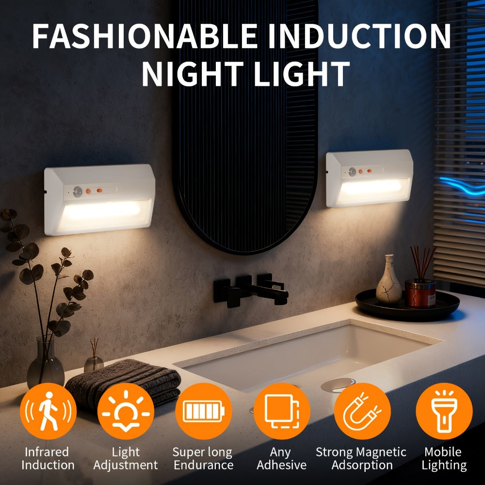 Smart Motion Sensor Night Light Plug-In – Auto On/Off LED Light for Entryway, Corridor, Hallway & Staircase with USB Charging, No Drilling Required
