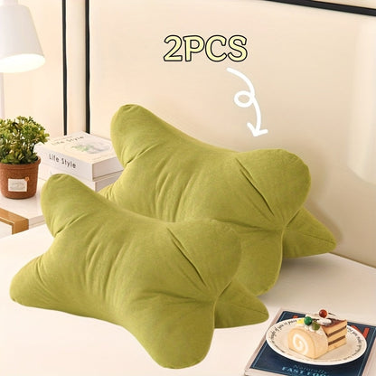 Triangular Lumbar Support Pillow Chenille, Breathable Back Cushion with Hidden Zipper for Office Chair Sofa Bed
