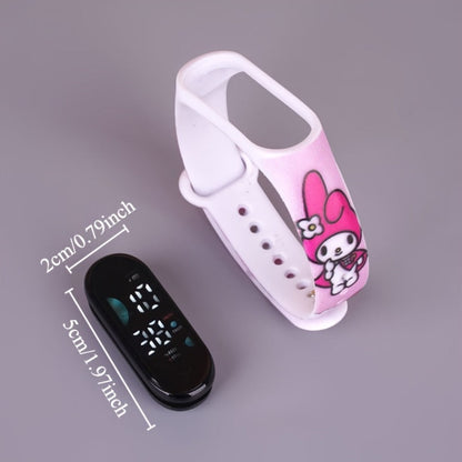 Sanrio Kuromi My Melody Kids Electronic Sports Watch Set 10 Pack – Kawaii Anime 4-Color Mix, Birthday Party Favors & Prize Exchange Gifts for Girls