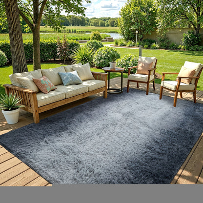 Fluffy Indoor Area Rug in Five Colors and Six Size Options for Living Room, Bedroom, Kitchen or Bathroom