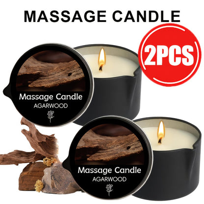 2 oz Massage Oil Candle in 18 Scent and Pack Options Including Jasmine, Lavender, Geranium and Vanilla