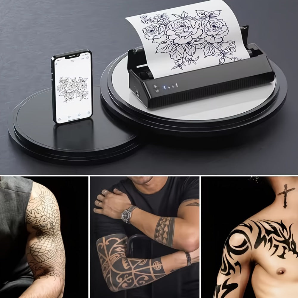 Tattoo Practice Skin Double-Sided Silicone Fake Skin - A4 Tattoo Transfer Paper Kit, Thermal Stencil Paper for Beginners & Artists