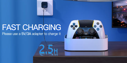 Safe Charging PS5 Controller Charging Station with Smart Chip, Dual Fast Charging Dock for DualSense & DualSense Edge